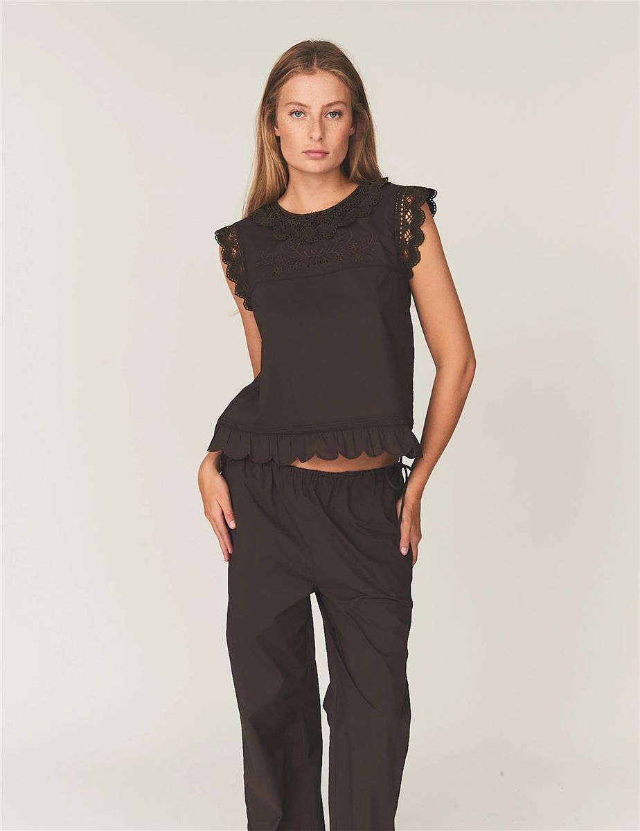 Kirsten cloth top chocolate-THE GARMENT-Verso