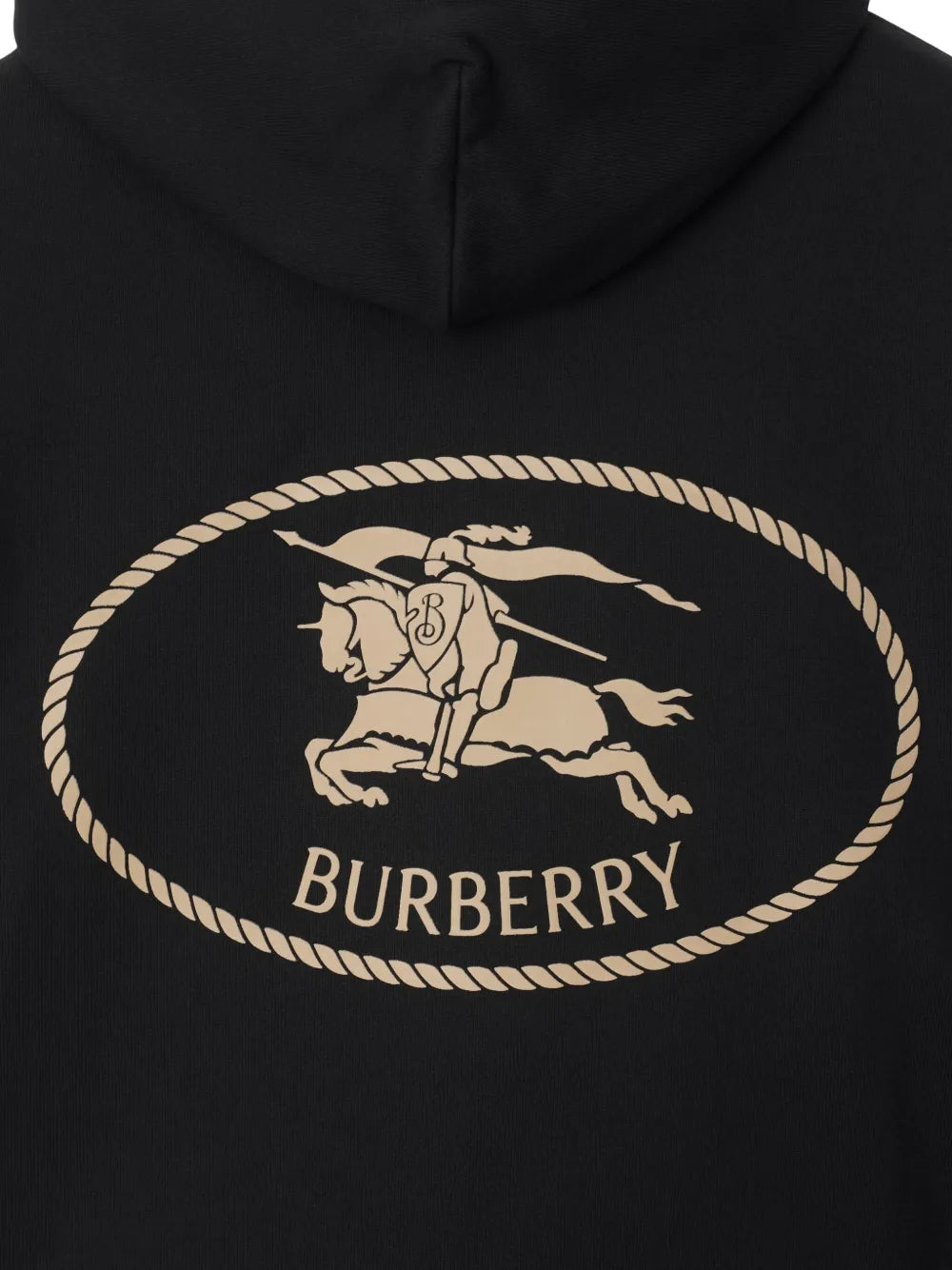 Knight-print Cotton Hoodie-BURBERRY-Verso