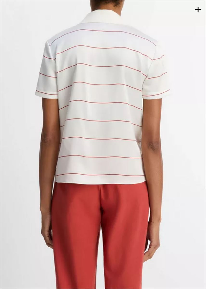 KNIT-COLLAR STRIPED SILK POLO SHIRT-VINCE-Verso
