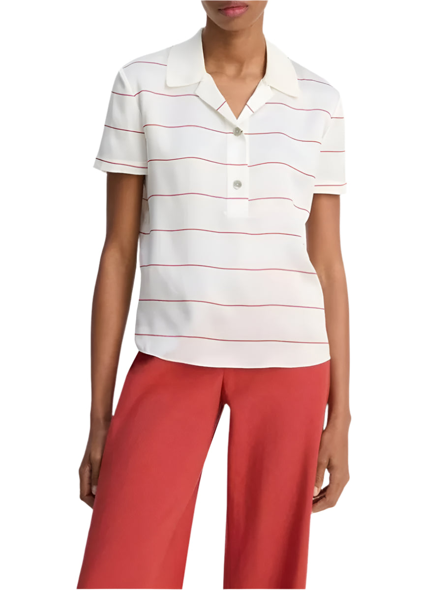 KNIT-COLLAR STRIPED SILK POLO SHIRT-VINCE-Verso