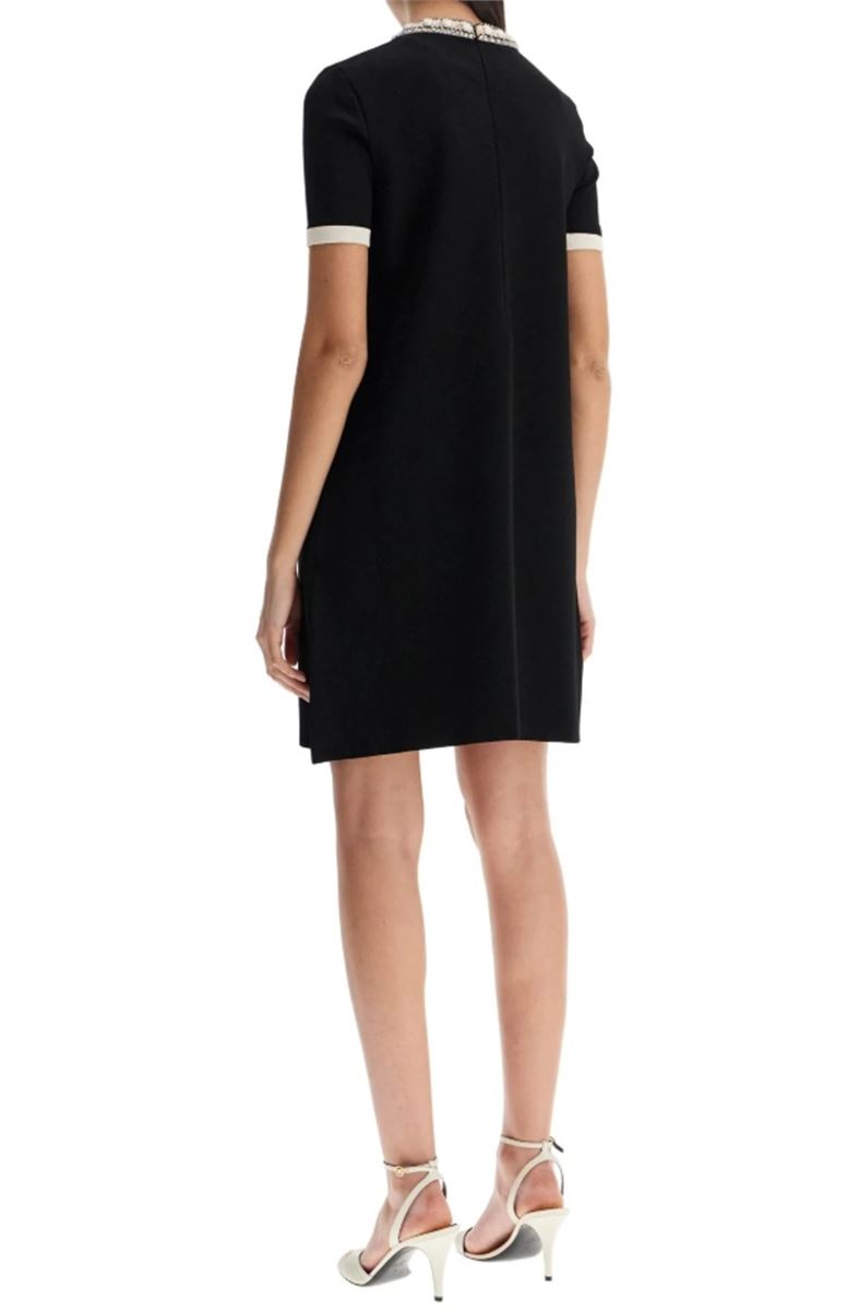 KNIT DRESS WITH ROUND NECK - VALENTINO - Verso