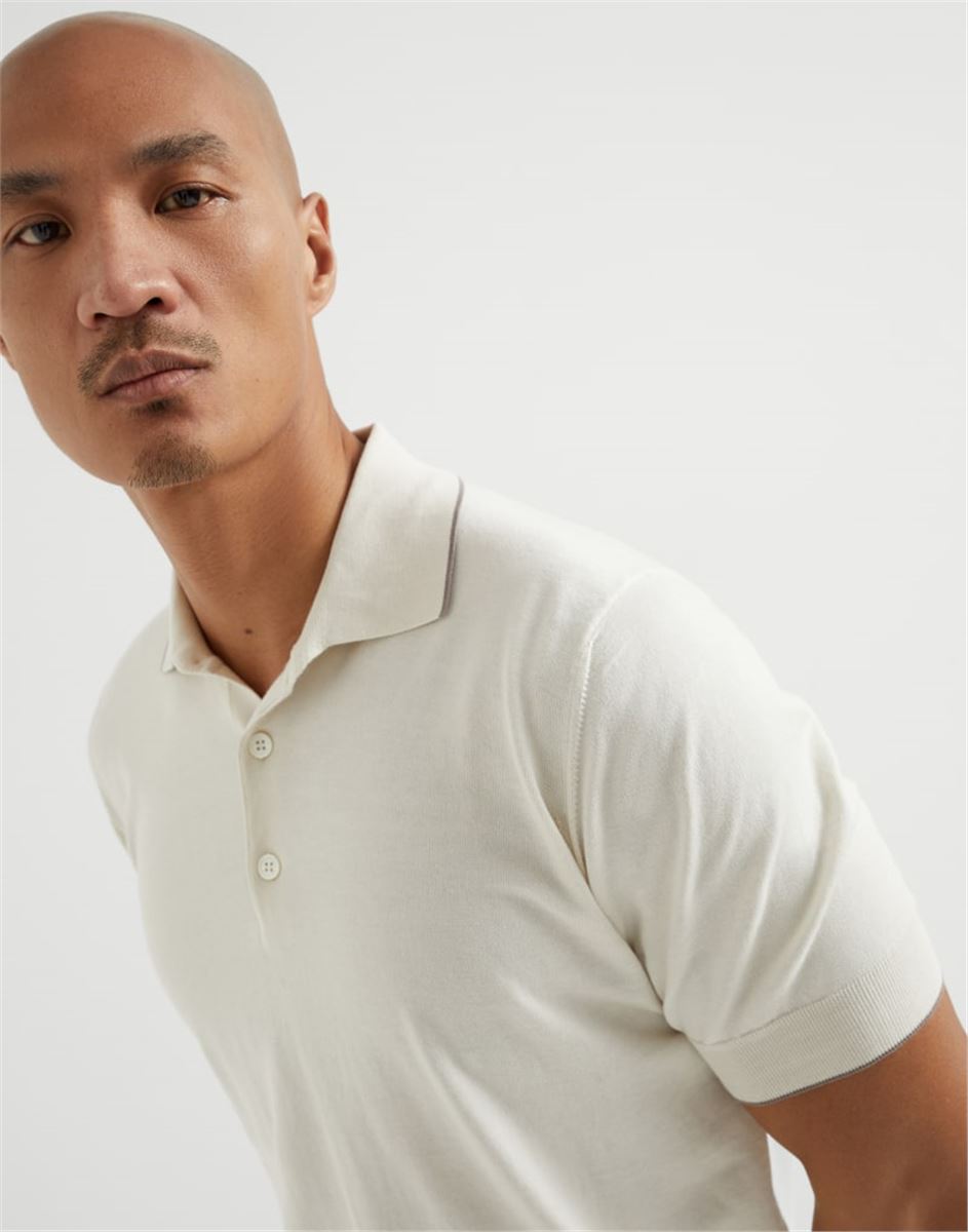 KNIT POLO-BRUNELLO CUCINELLI-Verso