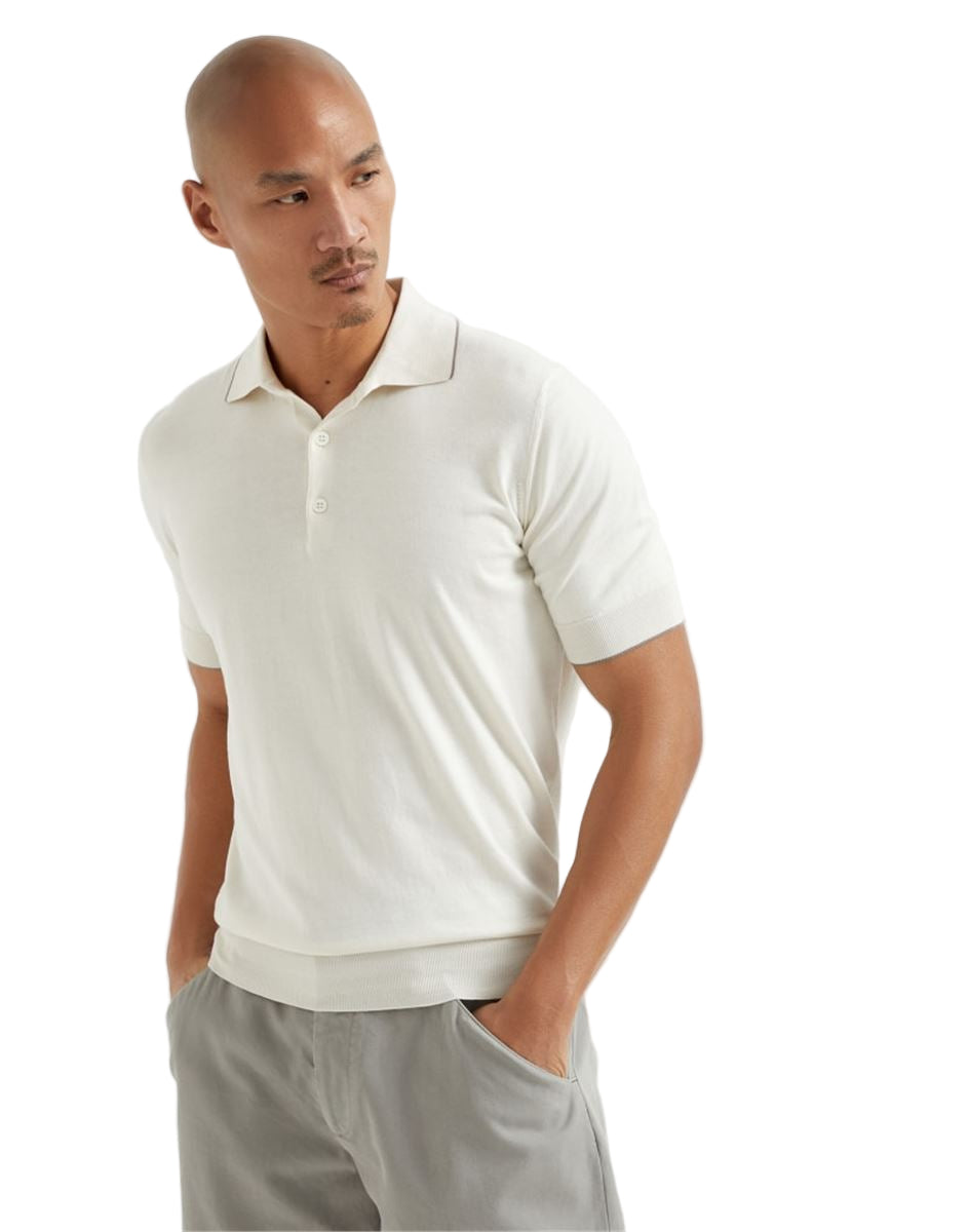 KNIT POLO-BRUNELLO CUCINELLI-Verso