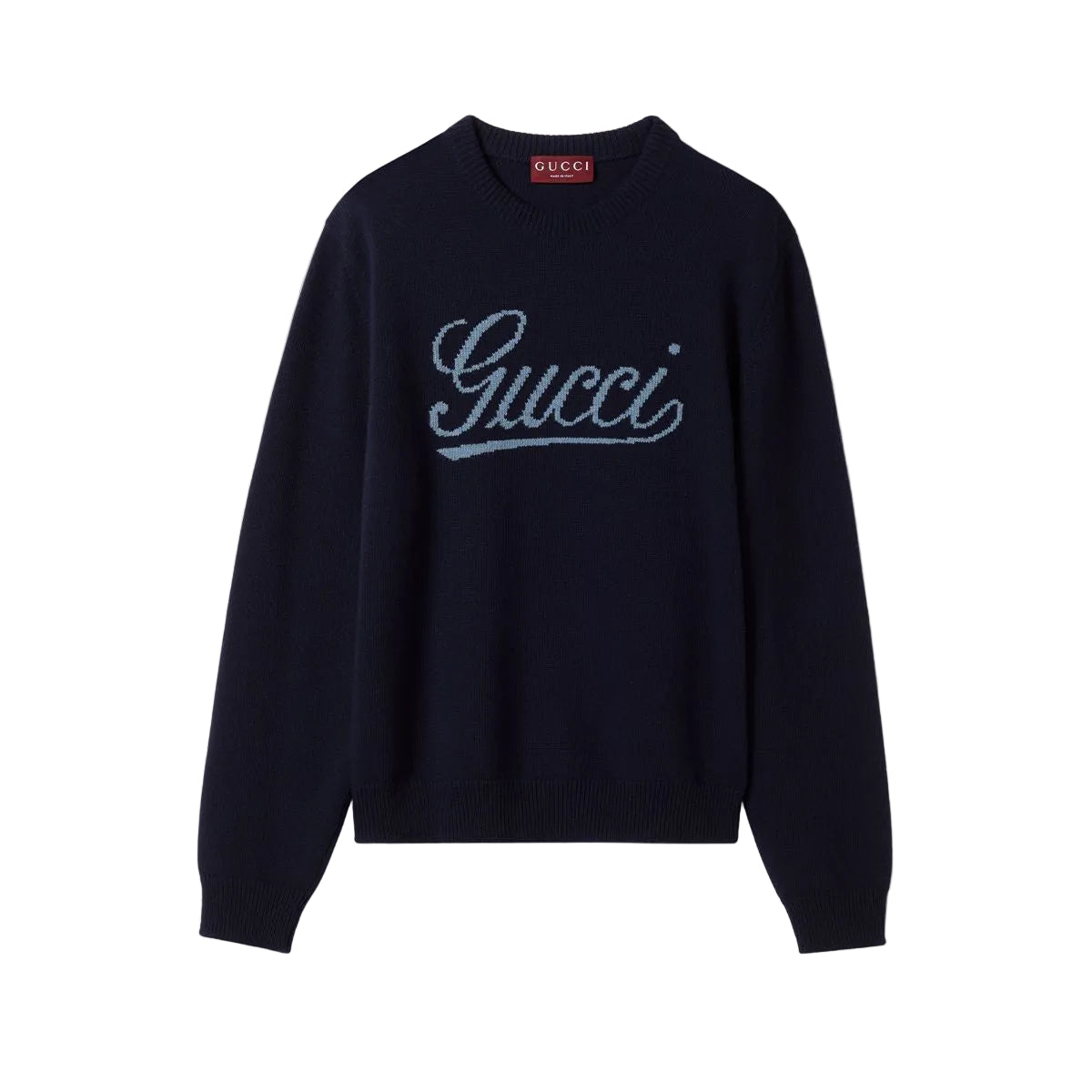 Knit wool jumper with intarsia-GUCCI-Verso