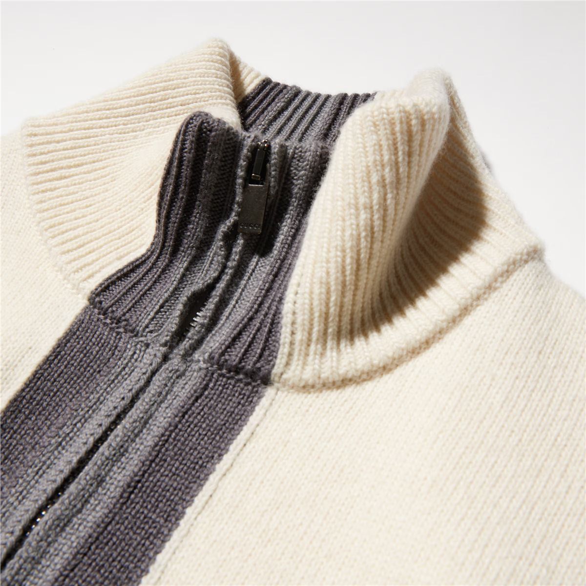 Knit wool sweater with muted web-GUCCI-Verso