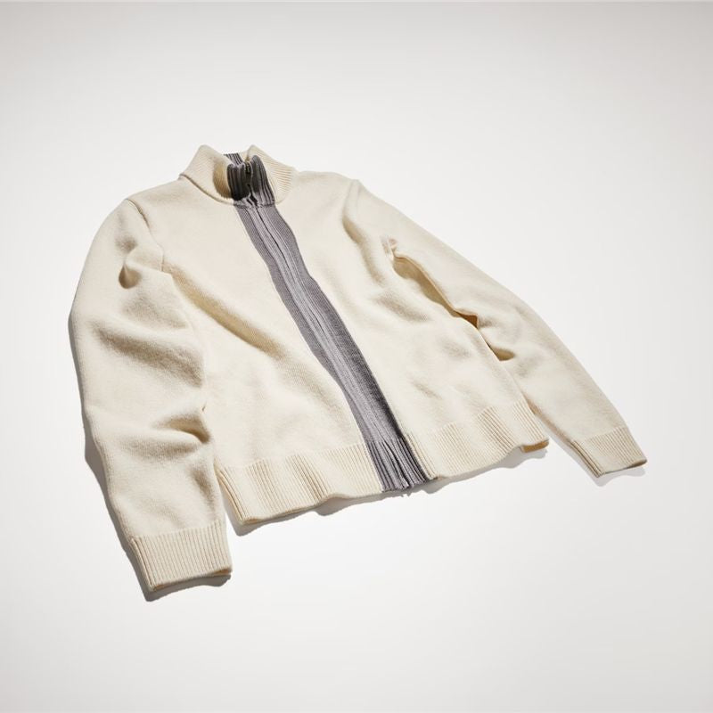 Knit wool sweater with muted web-GUCCI-Verso