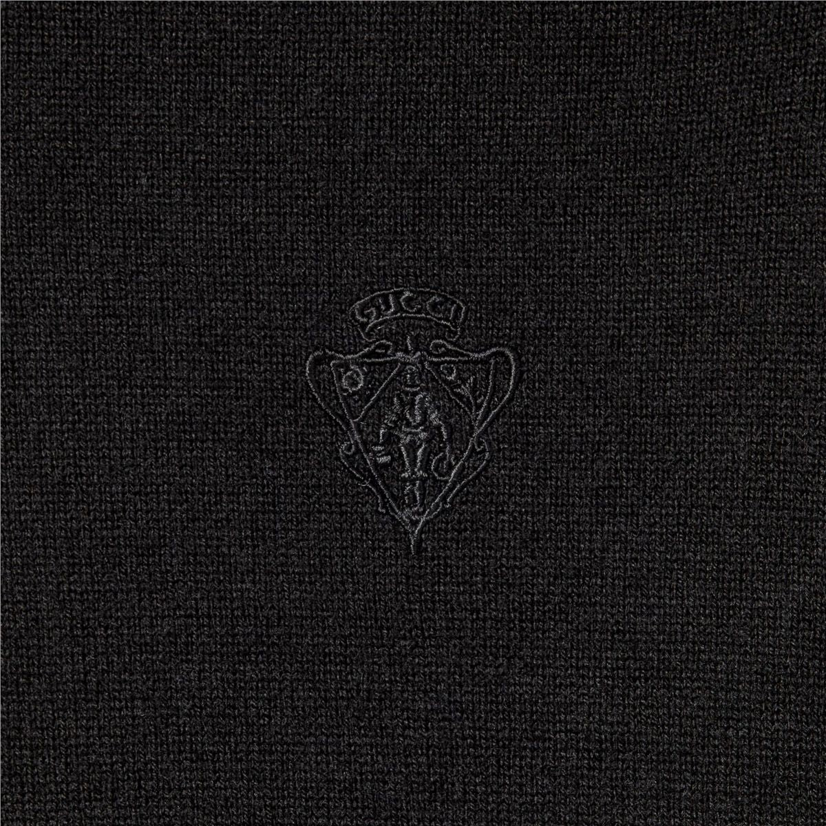 Knit wool turtleneck with embroidery-GUCCI-Verso