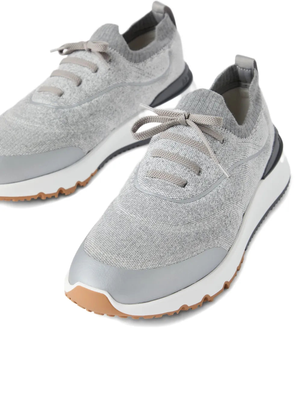 Knitted runners sneakers-BRUNELLO CUCINELLI-Verso