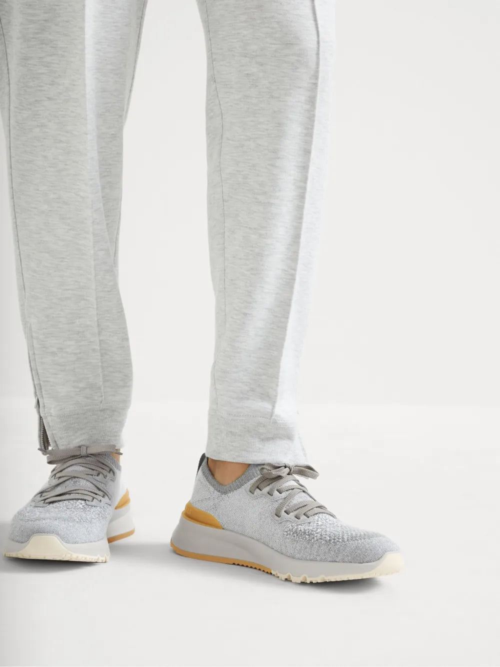 Knitted sneakers-BRUNELLO CUCINELLI-Verso