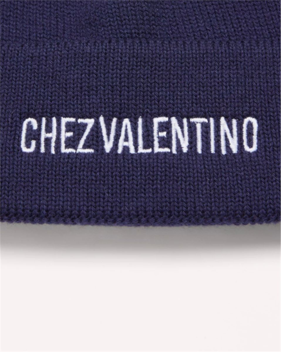knitted wool beanie-VALENTINO-Verso