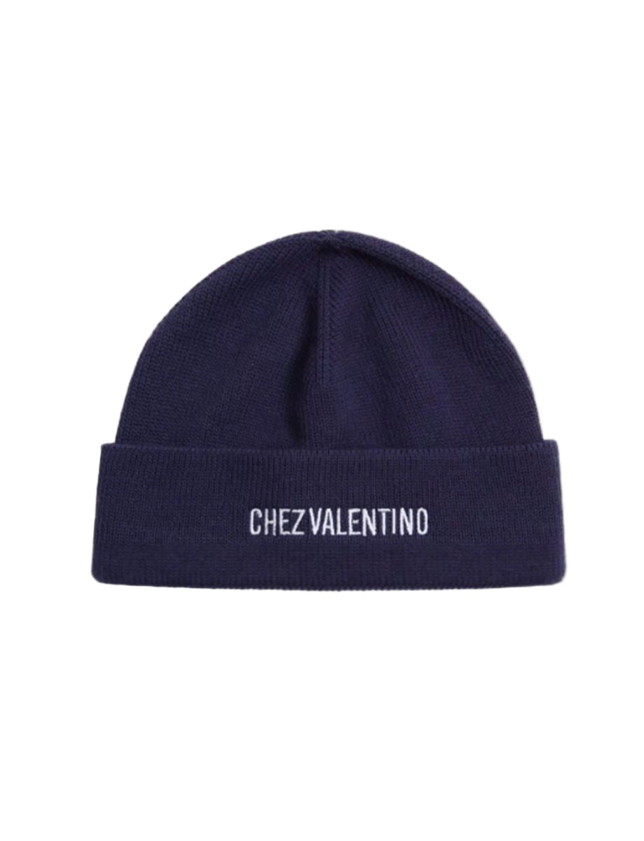 knitted wool beanie-VALENTINO-Verso