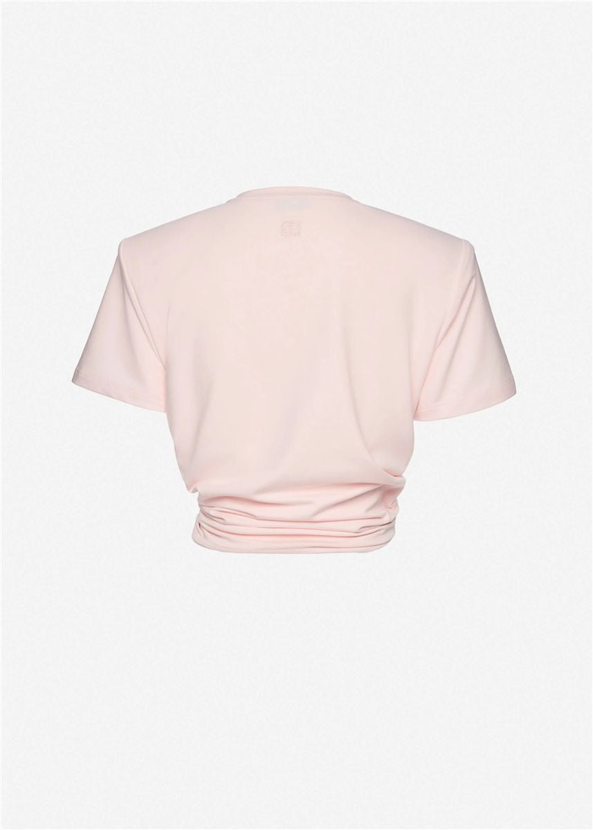 Knotted t-shirt in pink-MAGDA BUTRYM-Verso