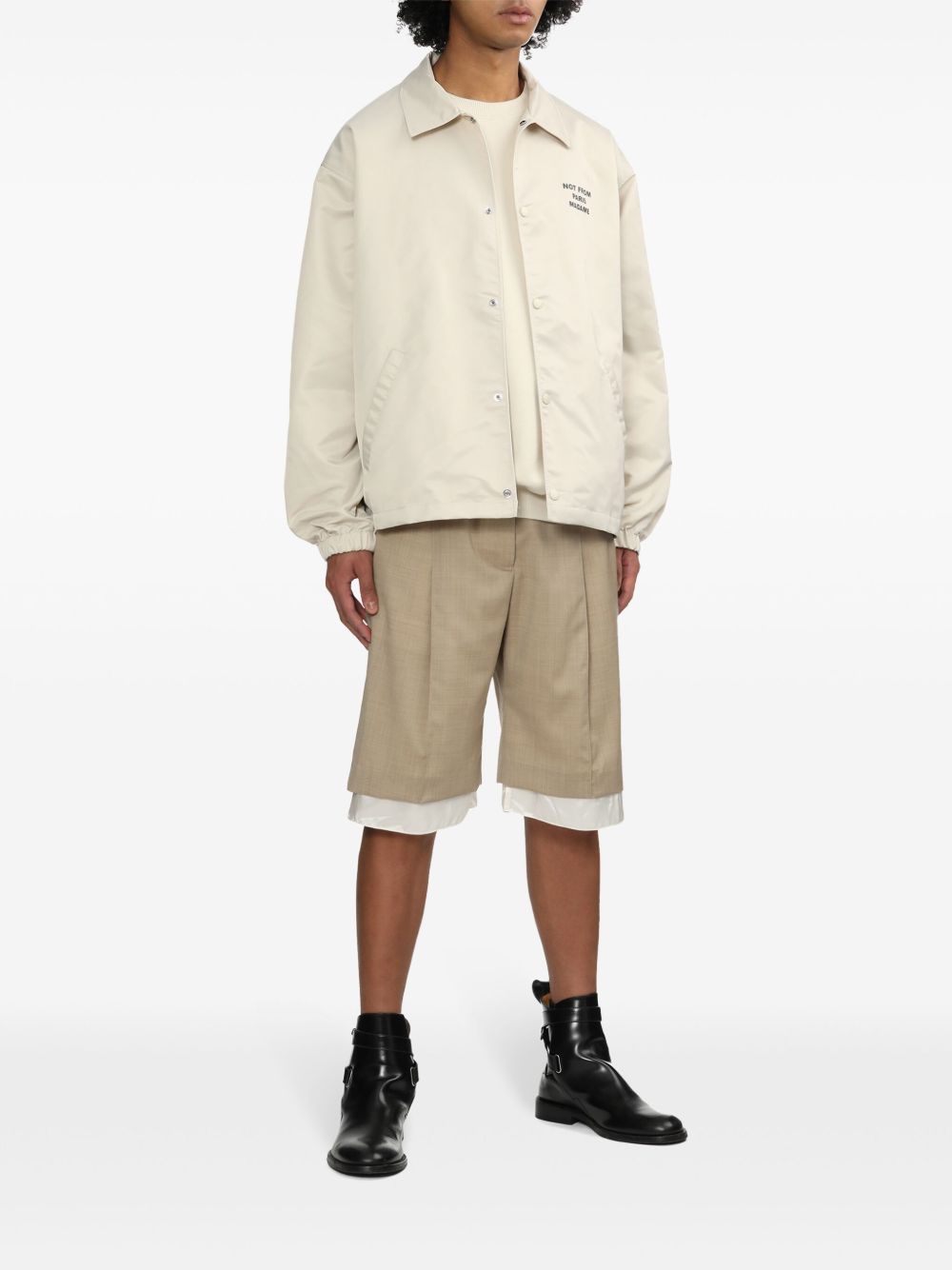 La vest slogan lightweight jacket-DRÔLE DE MONSIEUR-Verso