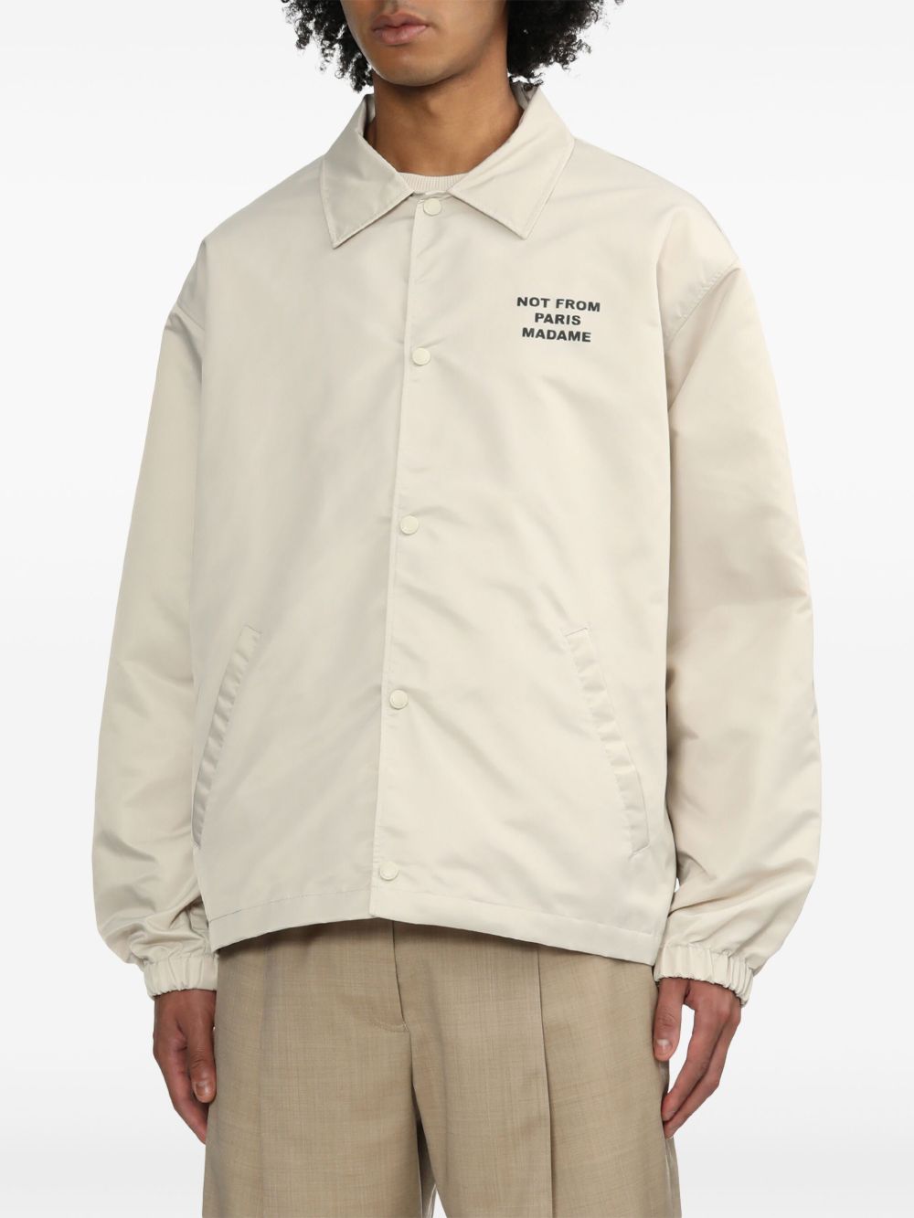 La vest slogan lightweight jacket-DRÔLE DE MONSIEUR-Verso