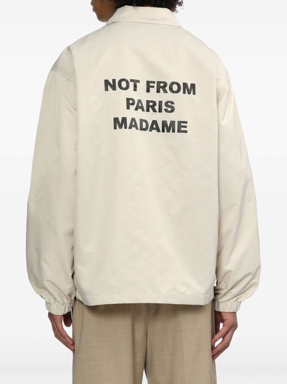 La vest slogan lightweight jacket-DRÔLE DE MONSIEUR-Verso