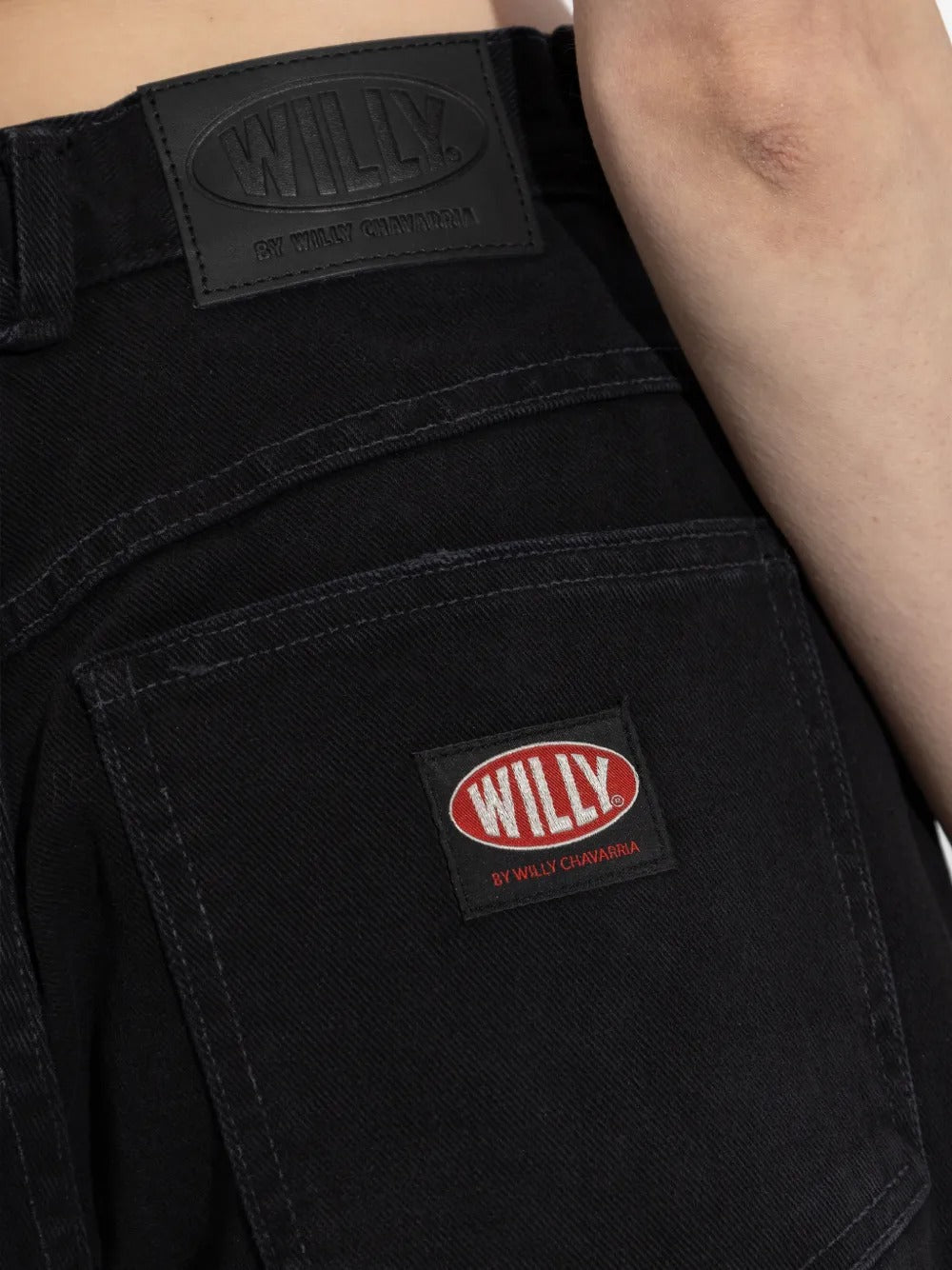 Label denim trousers-WILLY CHAVARRIA-Verso