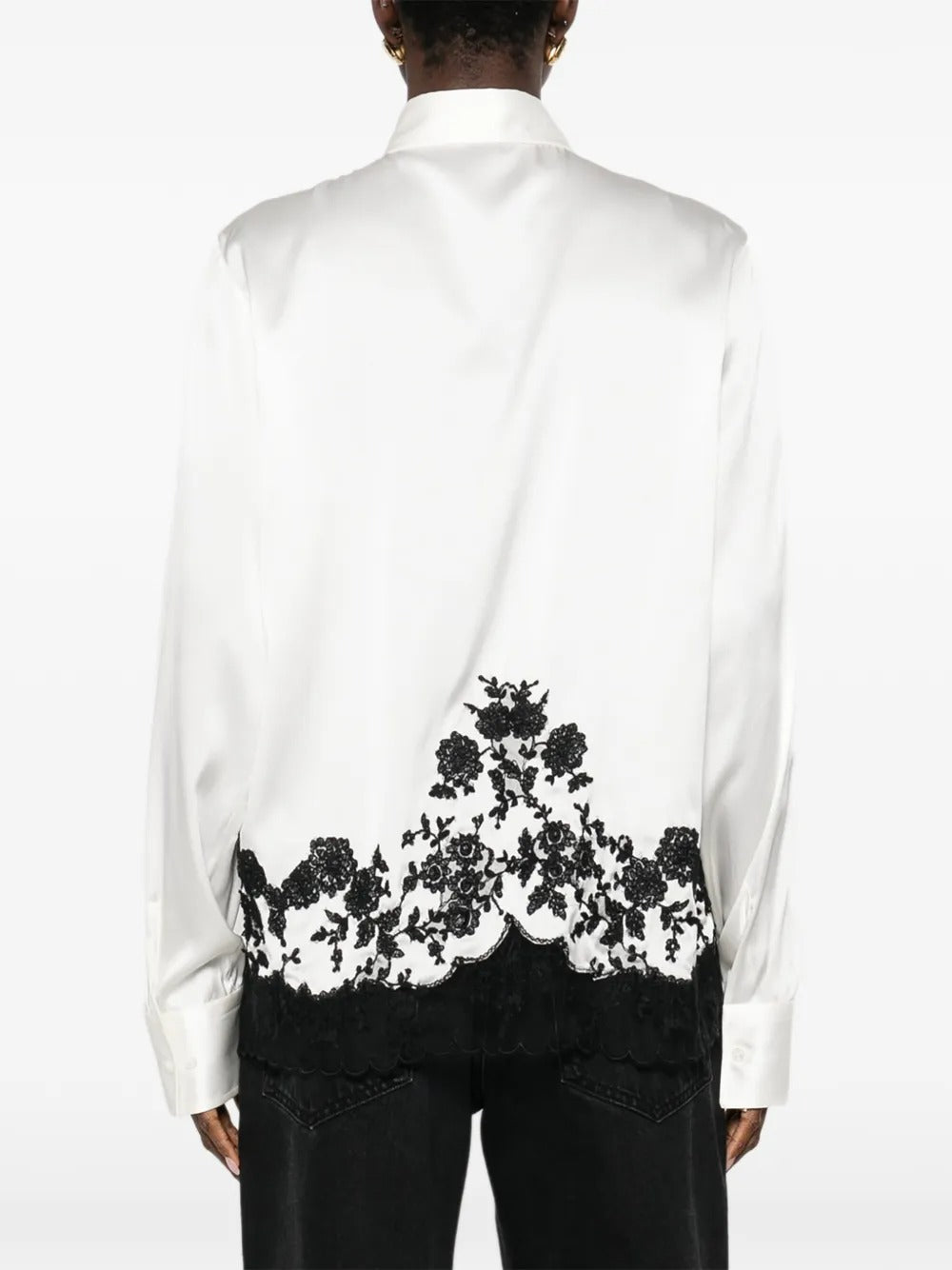 Lace Embroidered Shirt-ERMANNO SCERVINO-Verso