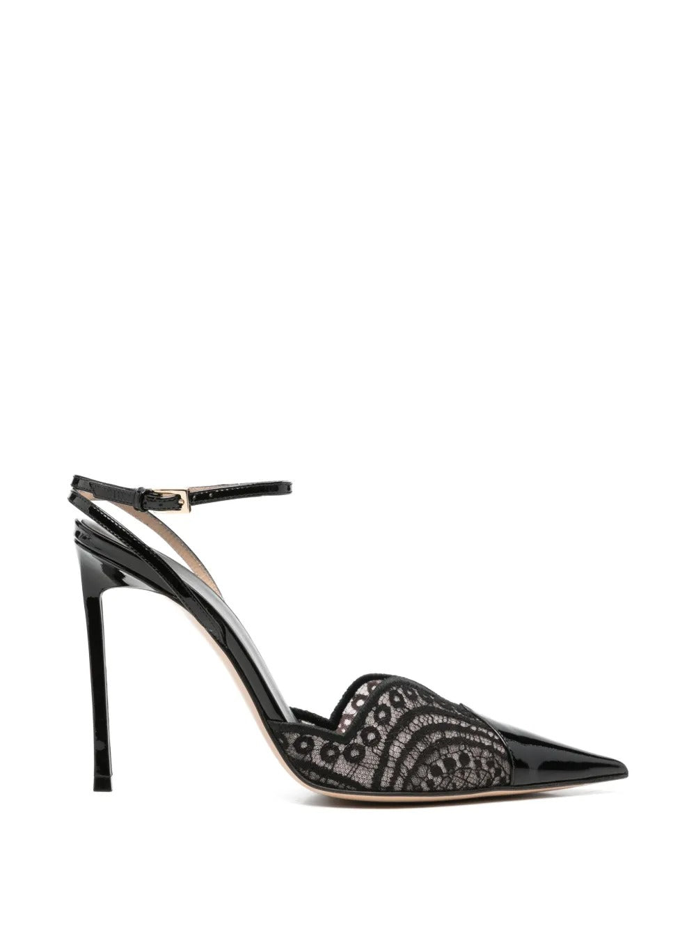 Lace-panelled patent-leather pumps-TOM FORD-309363-36-Verso