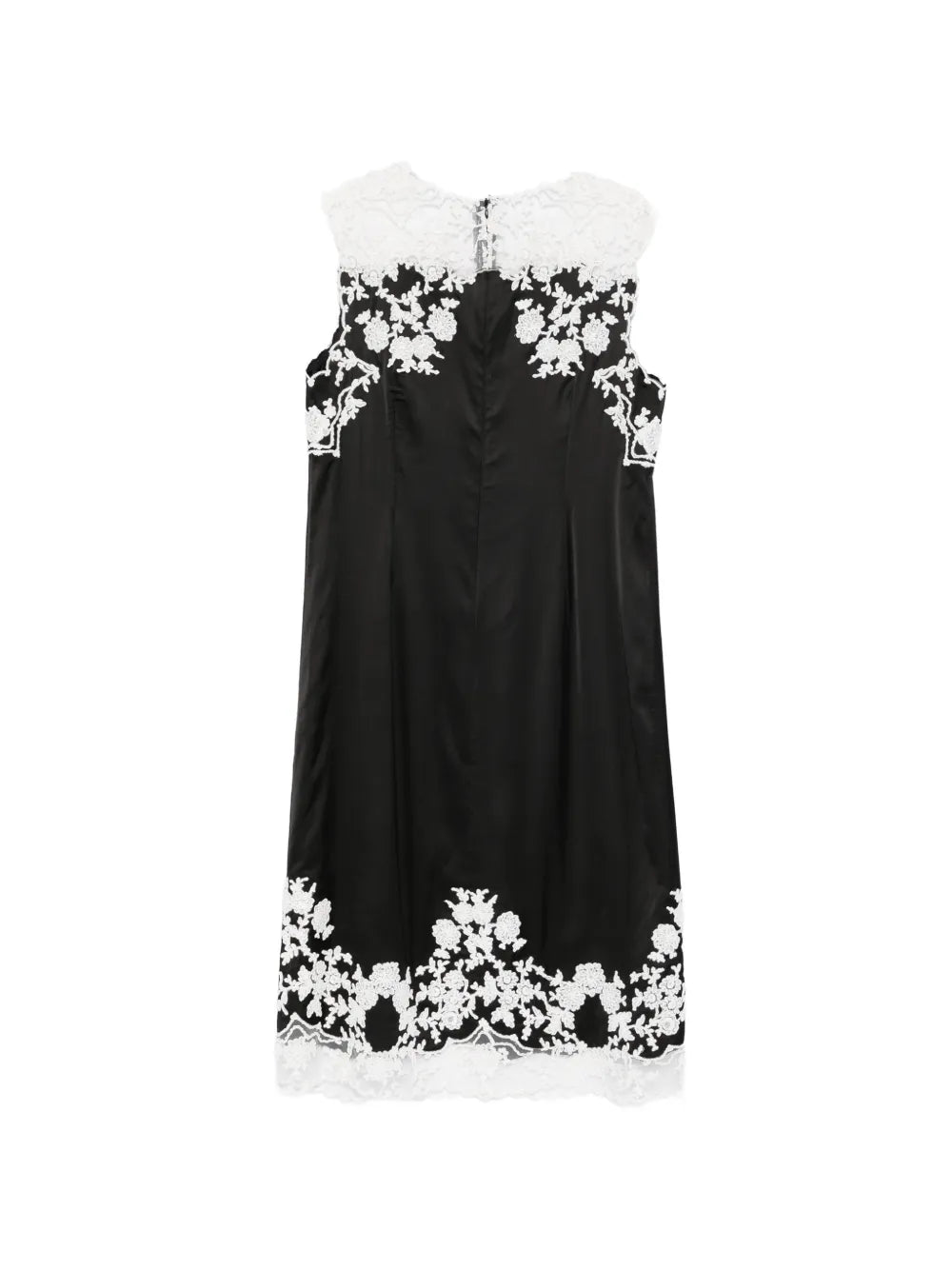 Lace trim midi dress-ERMANNO SCERVINO-Verso