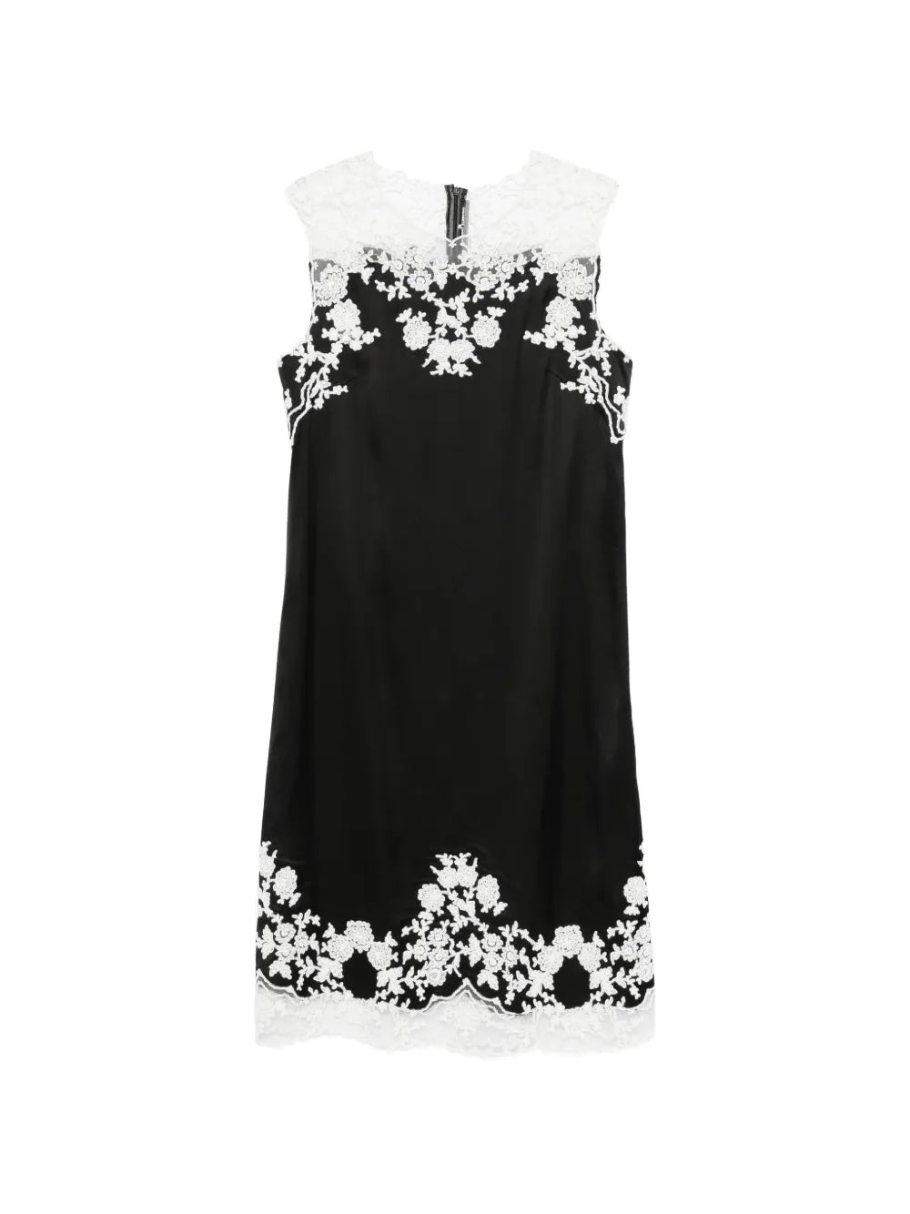 Lace trim midi dress-ERMANNO SCERVINO-Verso