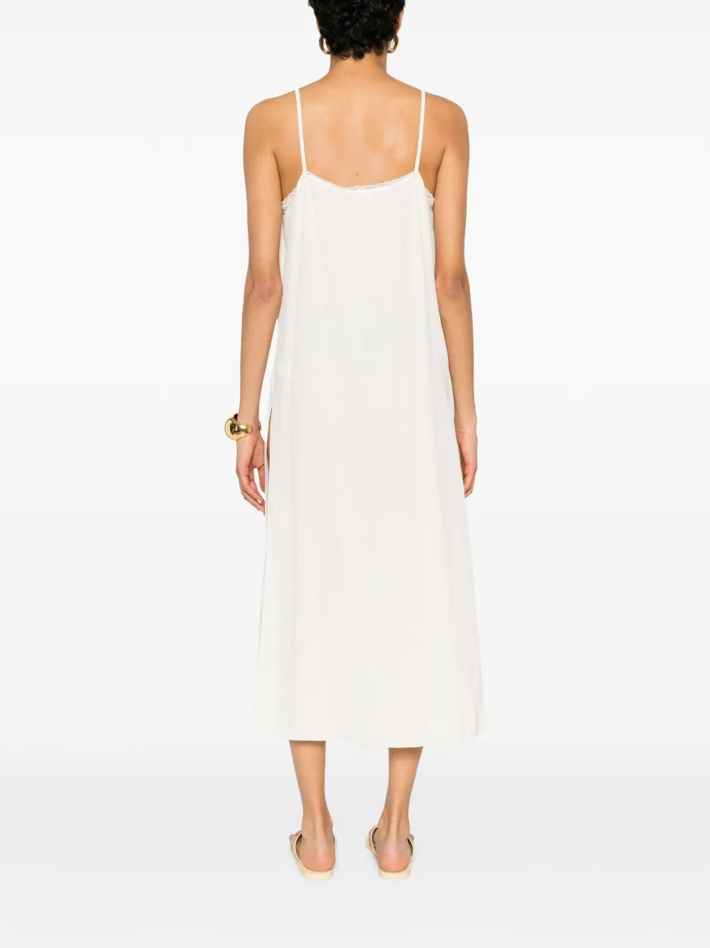 Lace-Trim Midi Dress-FABIANA FILIPPI-Verso