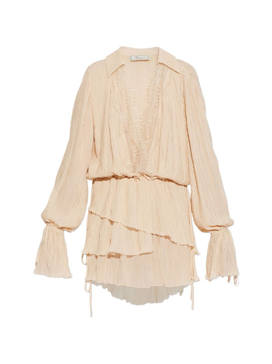 Lace-trim Mini Dress-BLUMARINE-Verso