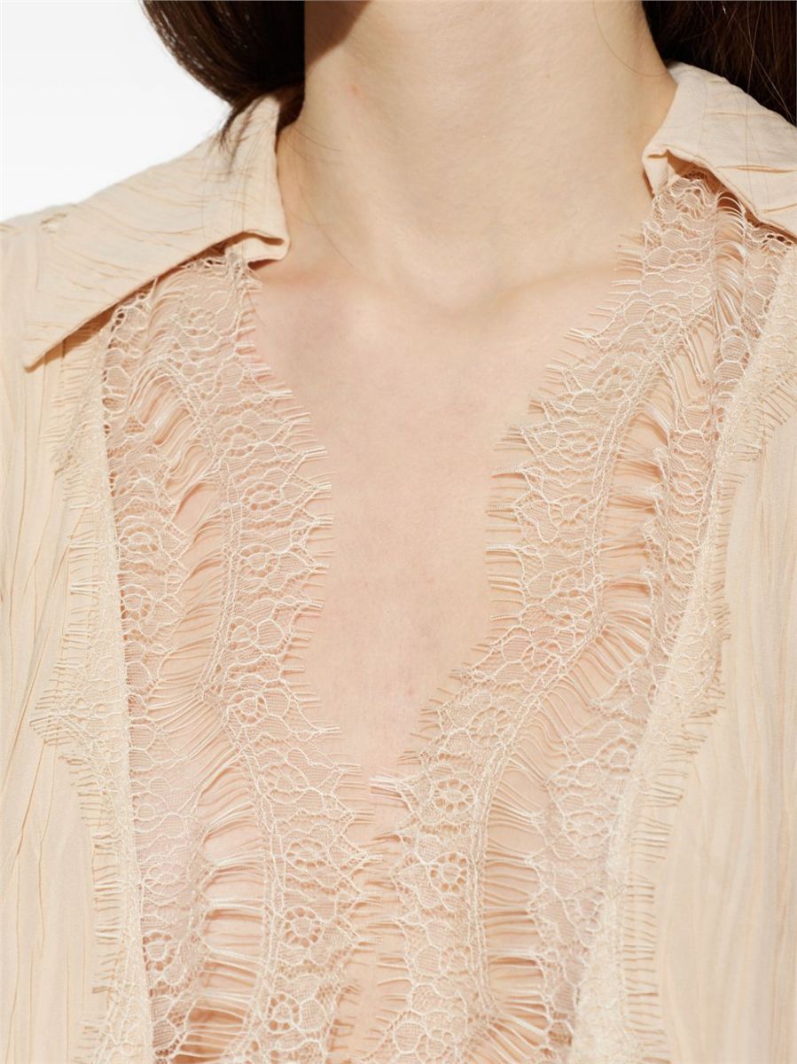 Lace-trim Mini Dress-BLUMARINE-Verso