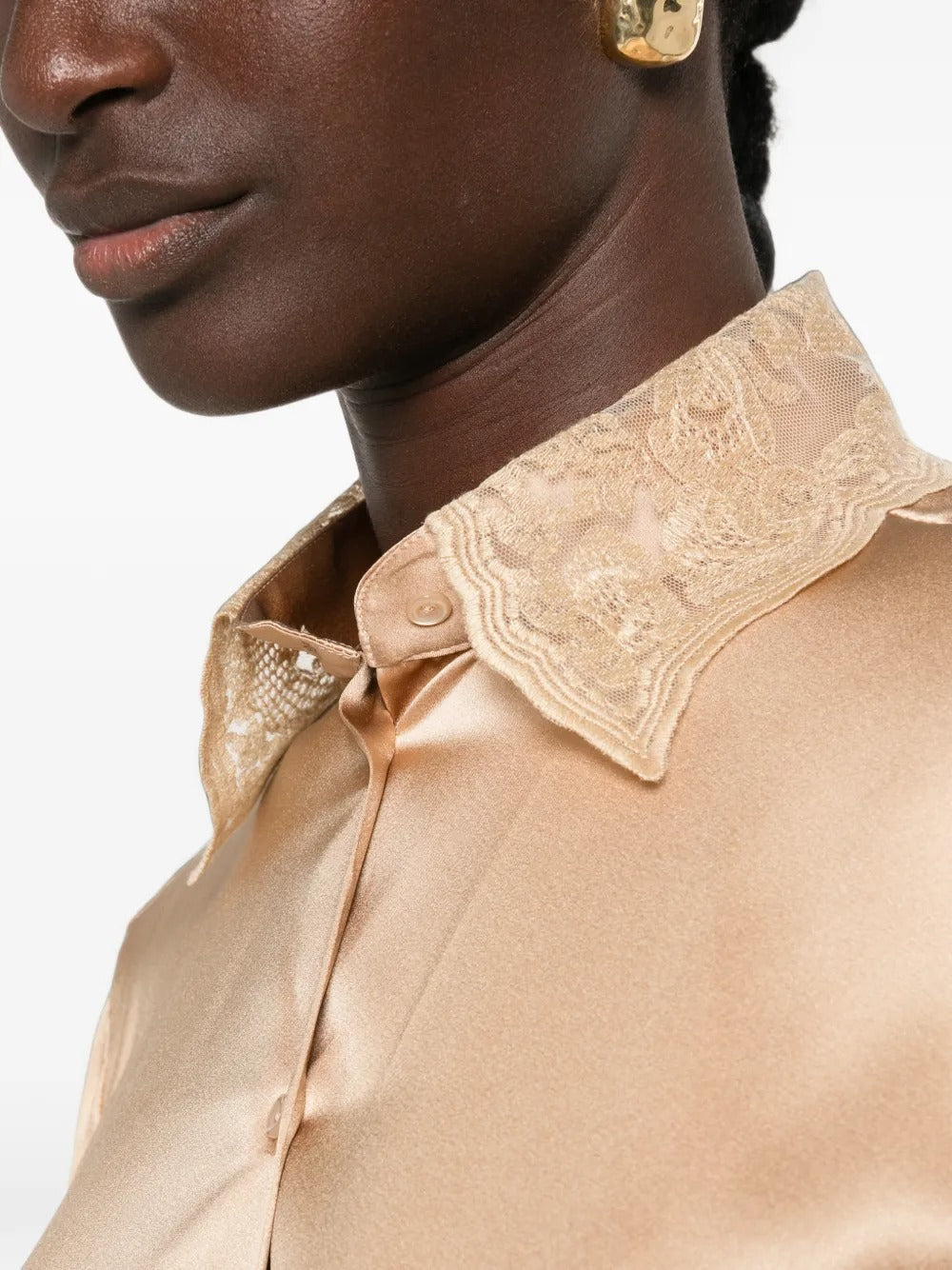 Lace-trim shirt-ERMANNO SCERVINO-Verso