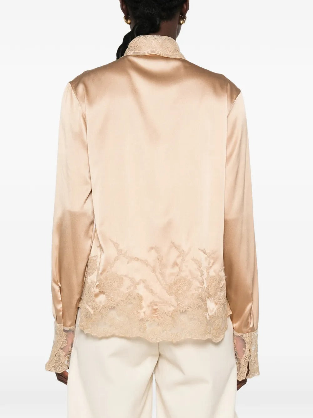 Lace-trim shirt-ERMANNO SCERVINO-Verso