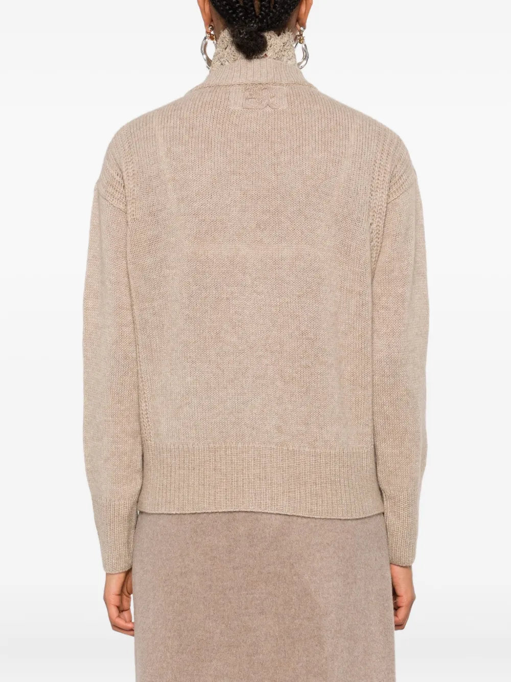 Lace-trimmed cardigan