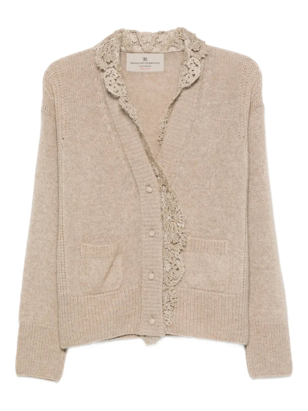 Lace-trimmed cardigan