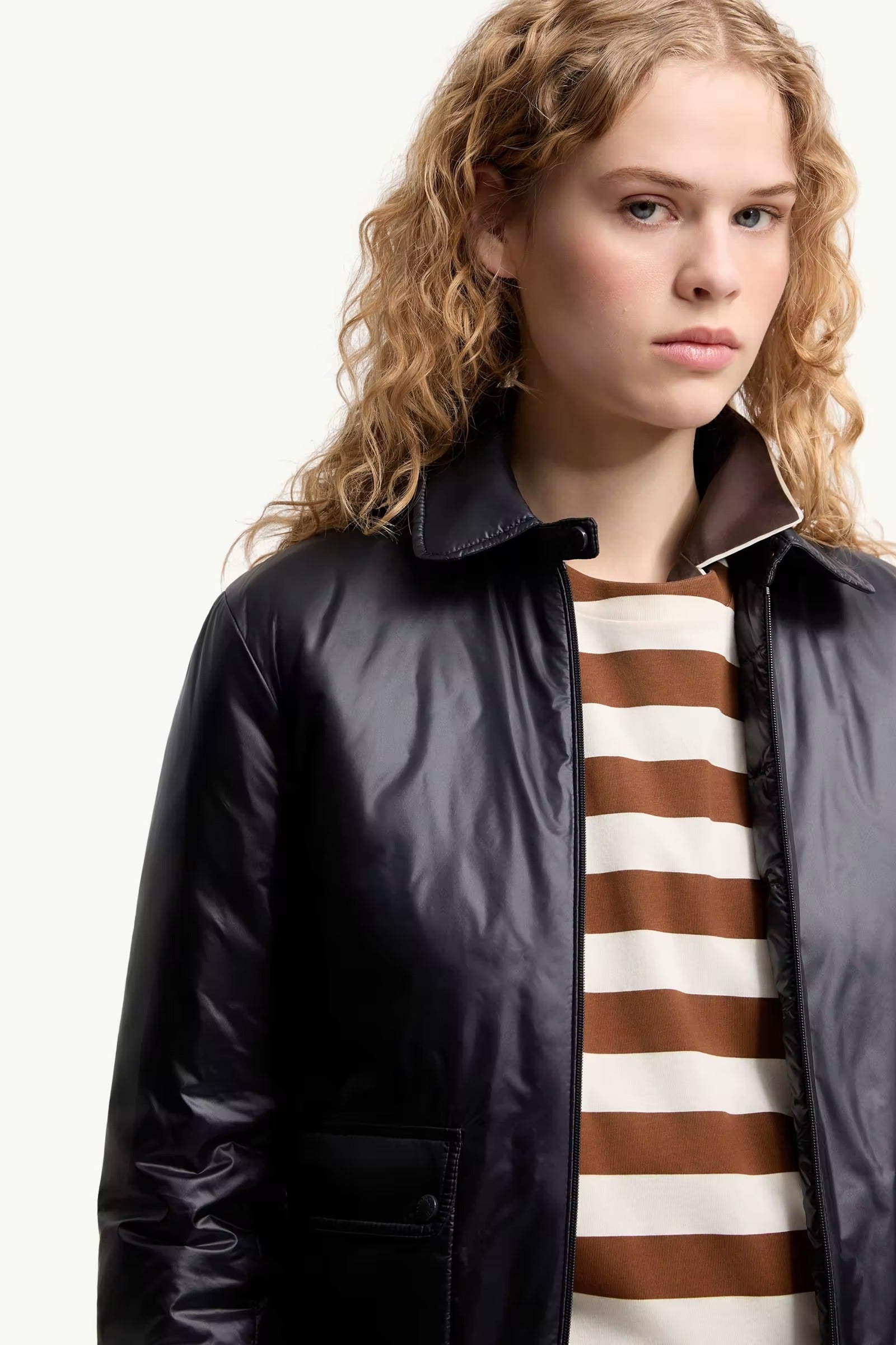 Lanset packable short down shirt jacket-MONCLER-Verso