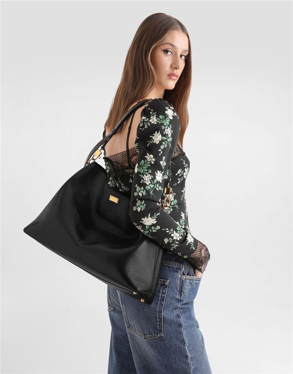 Large vittoria calfskin shoulder bag-DOLCE&GABBANA-Verso