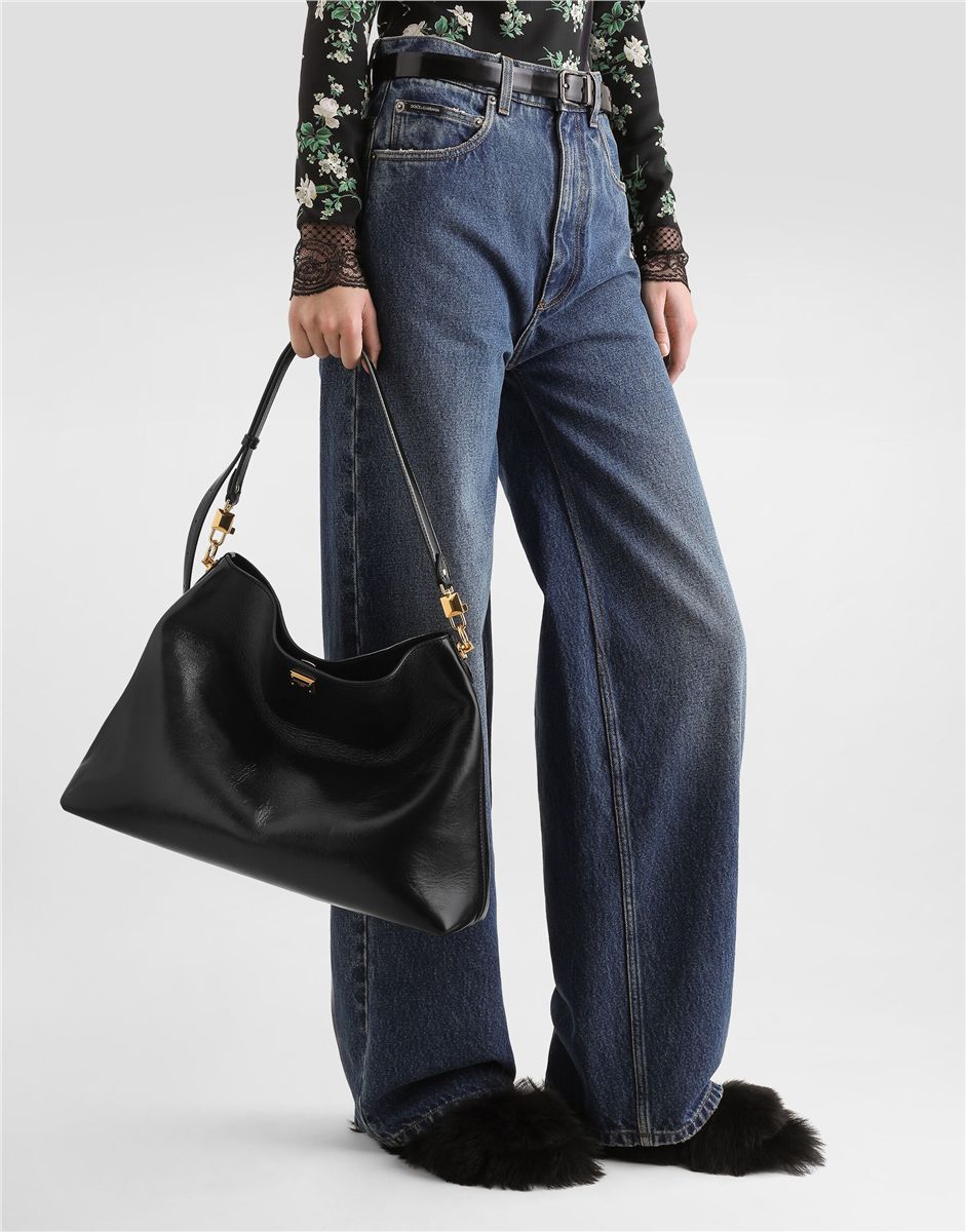 Large vittoria calfskin shoulder bag-DOLCE&GABBANA-Verso