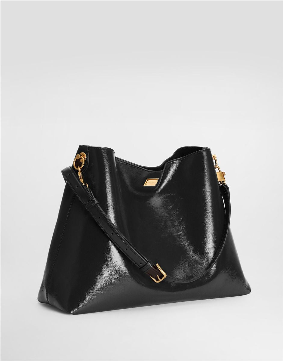 Large vittoria calfskin shoulder bag-DOLCE&GABBANA-Verso