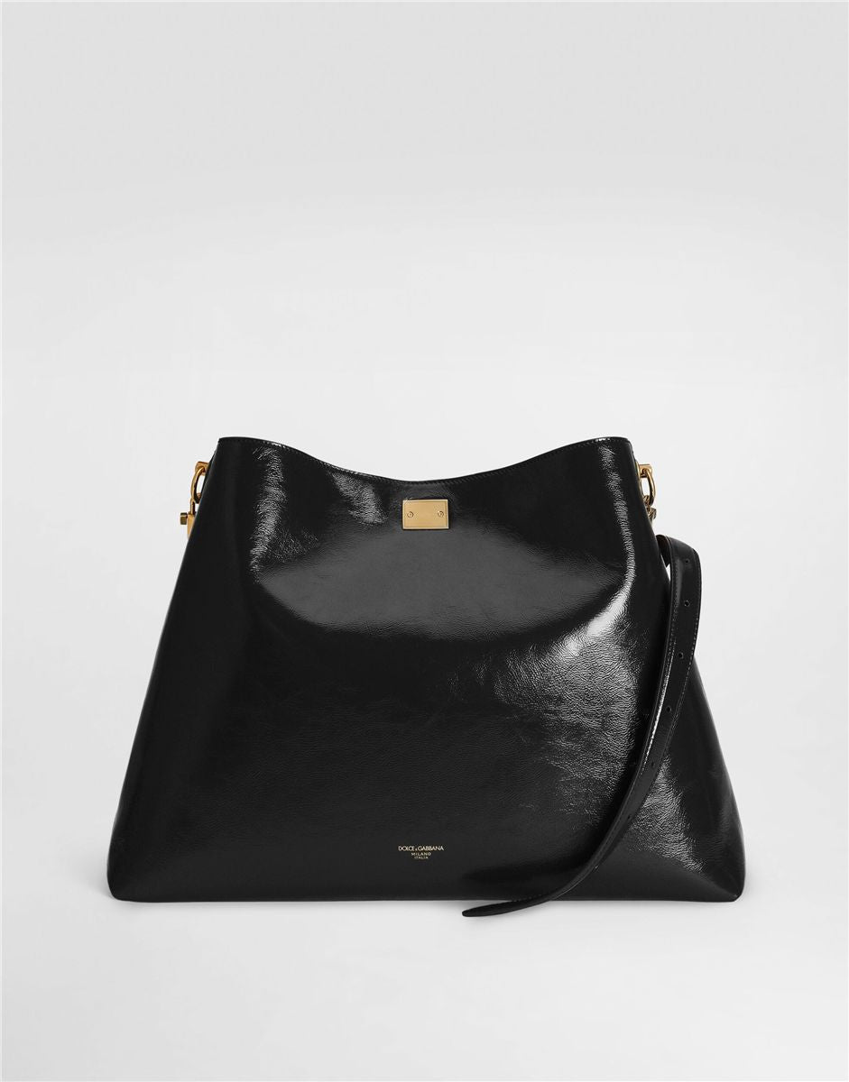 Large vittoria calfskin shoulder bag-DOLCE&GABBANA-Verso