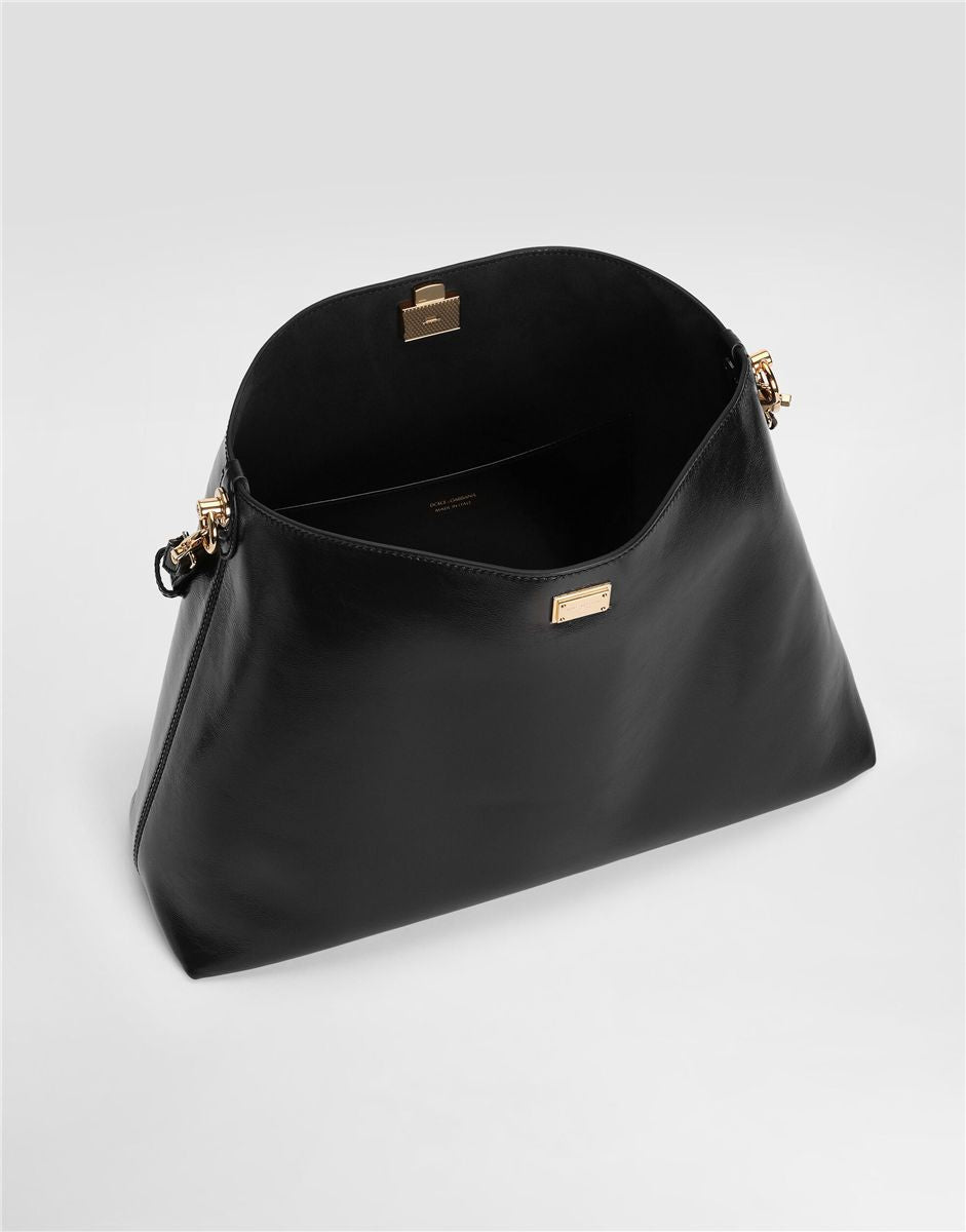 Large vittoria calfskin shoulder bag-DOLCE&GABBANA-Verso
