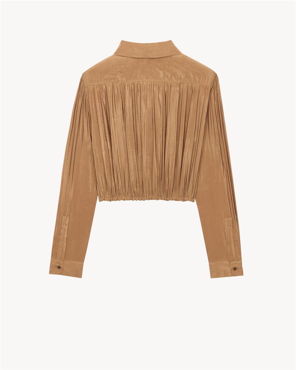 Lavallière blouse in taffeta-SAINT LAURENT-Verso