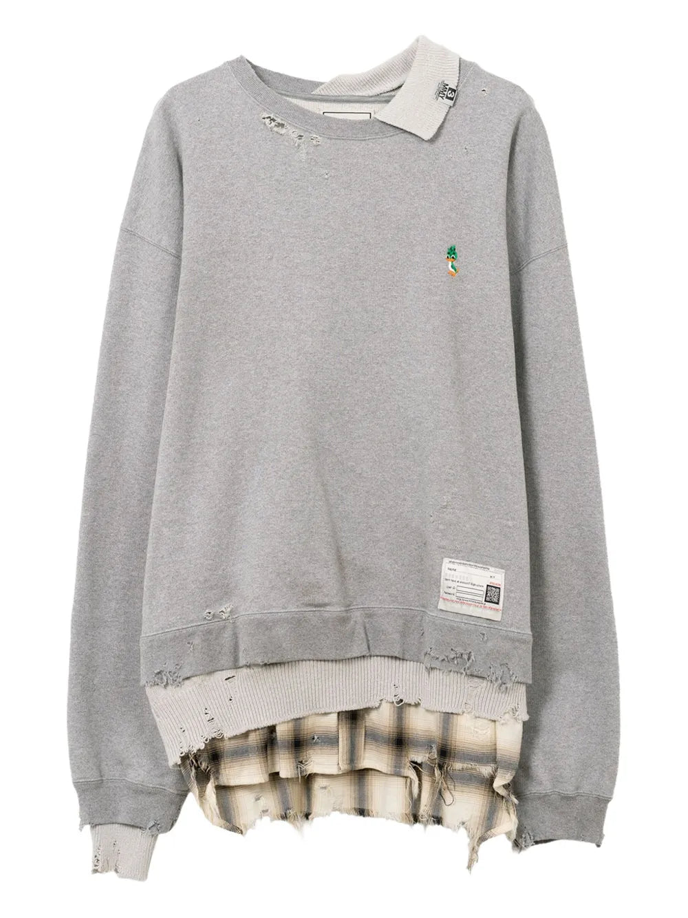 Layered frayed sweatshirt-MAISON MIHARA YASUHIRO-Verso