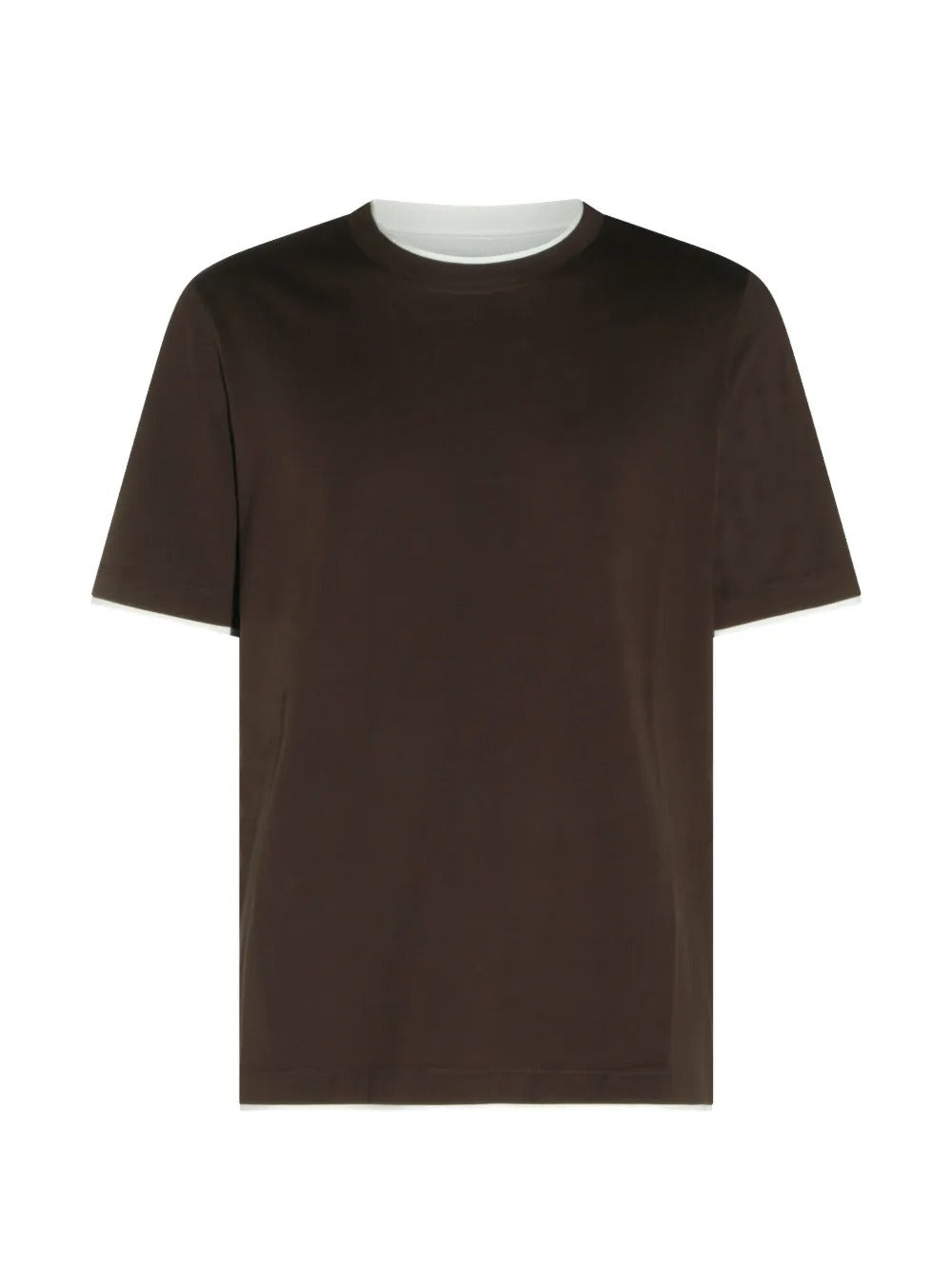 Layered-trim cotton t-shirt-BRUNELLO CUCINELLI-310447-S-Verso