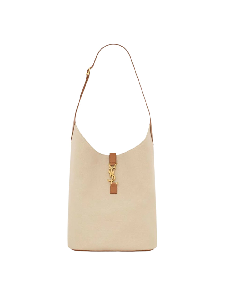 LE 5 À 7 HOBO IN CANVAS AND LEATHER-SAINT LAURENT-Verso