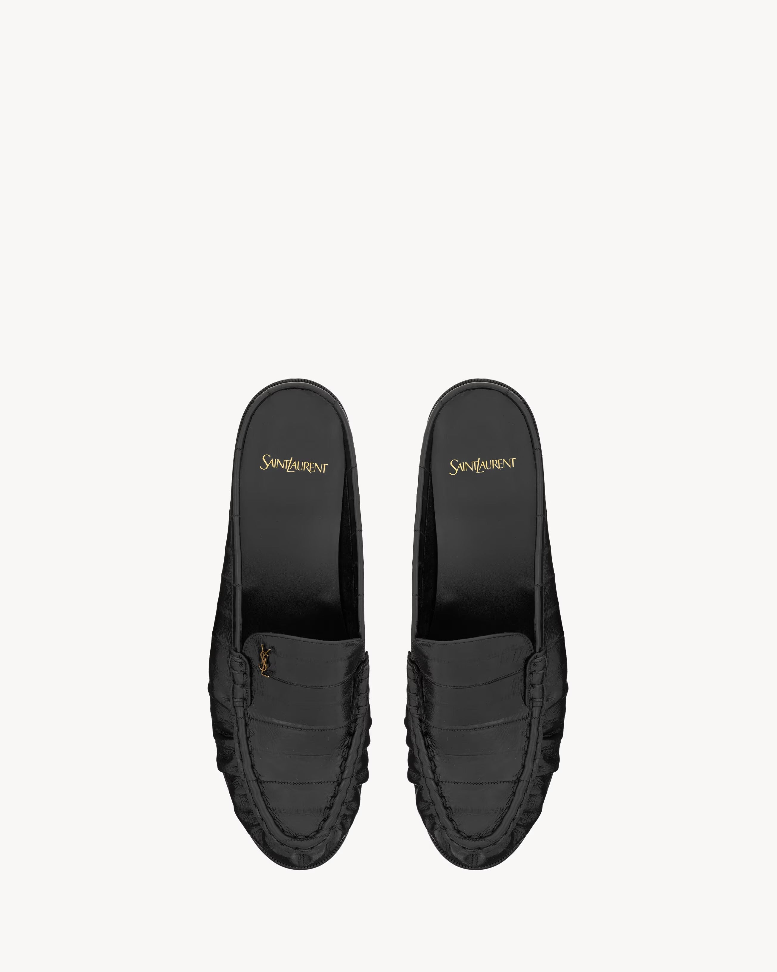 Le loafer mules in eel-SAINT LAURENT-Verso
