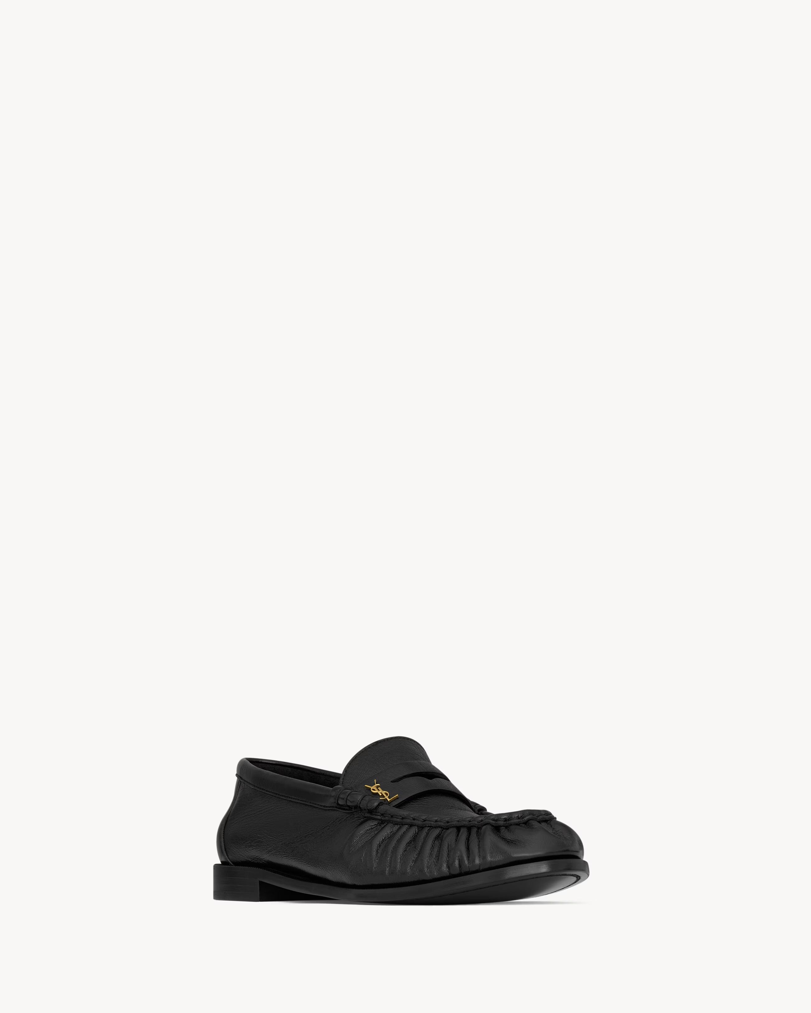 Le loafer supple in shiny leather-SAINT LAURENT-Verso