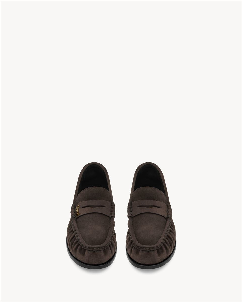 Le loafer supple in suede-SAINT LAURENT-Verso