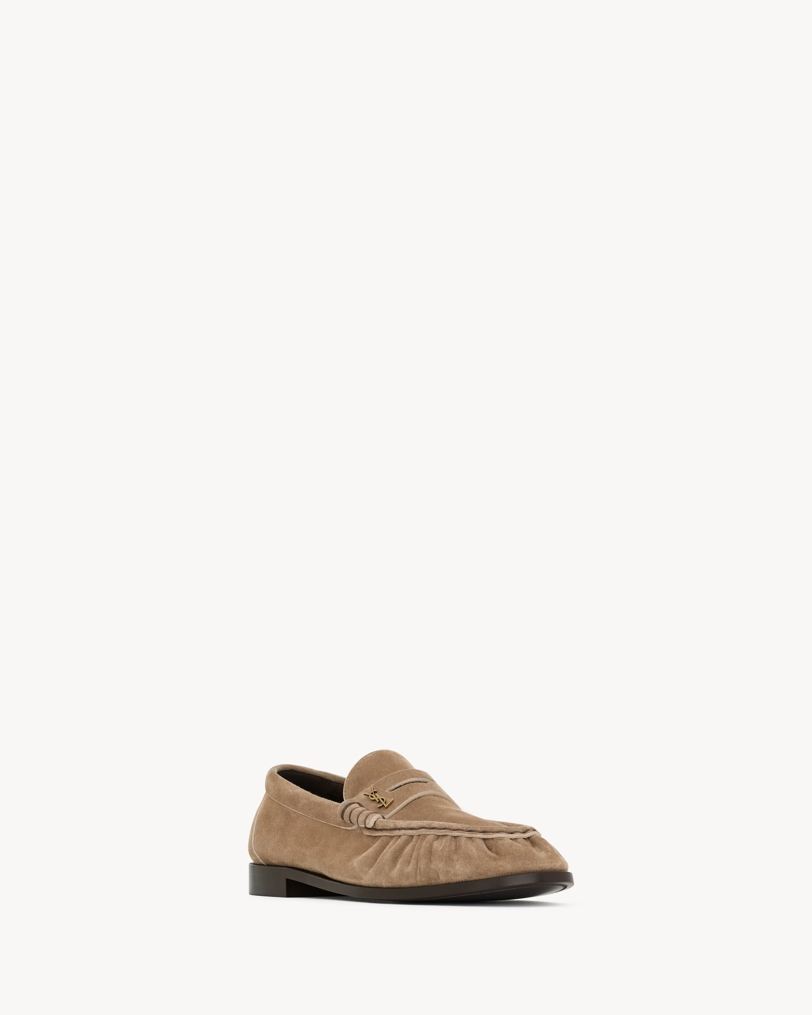 Le loafer supple in suede-SAINT LAURENT-Verso