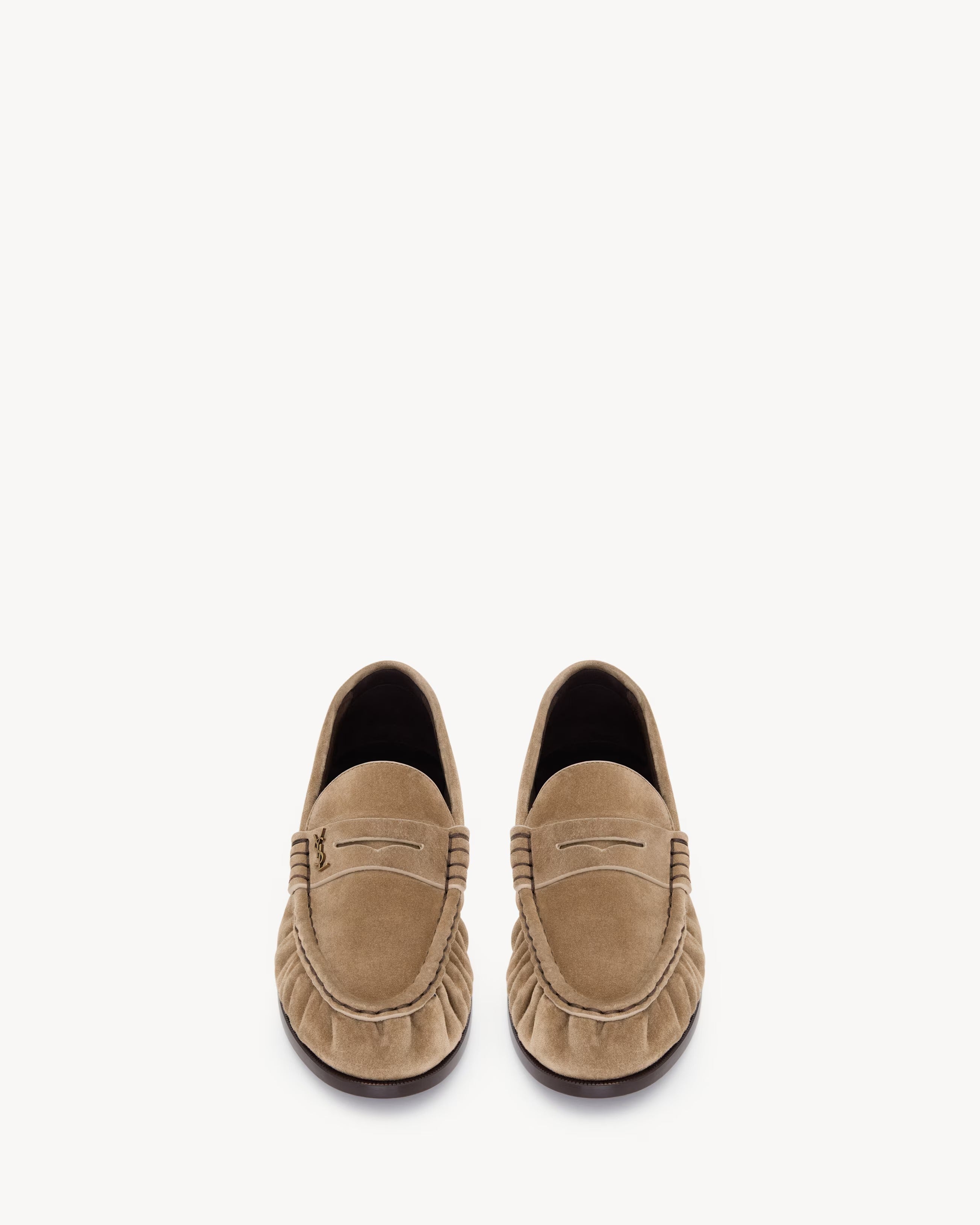 Le loafer supple in suede-SAINT LAURENT-Verso