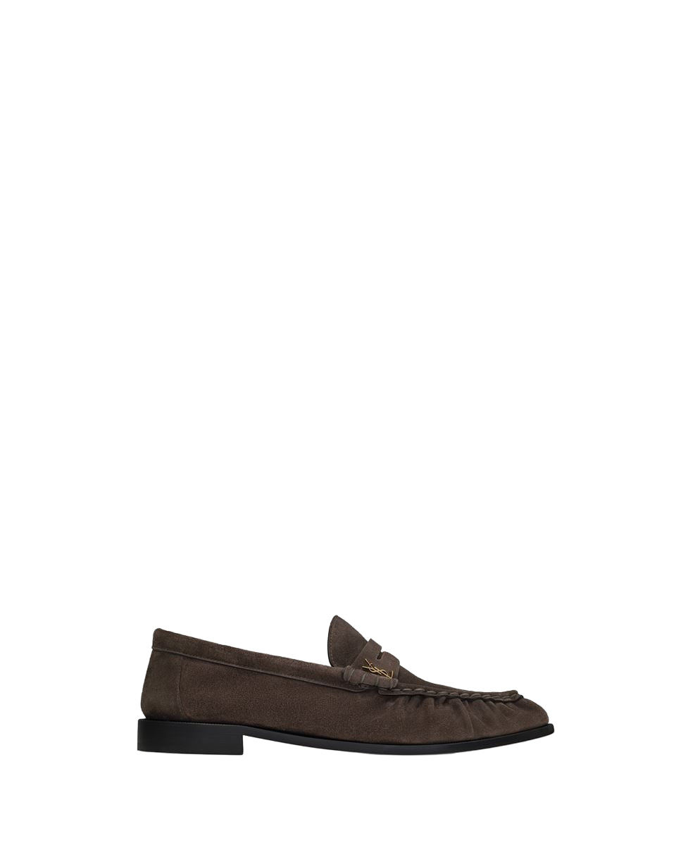 Le loafer supple in suede-SAINT LAURENT-Verso