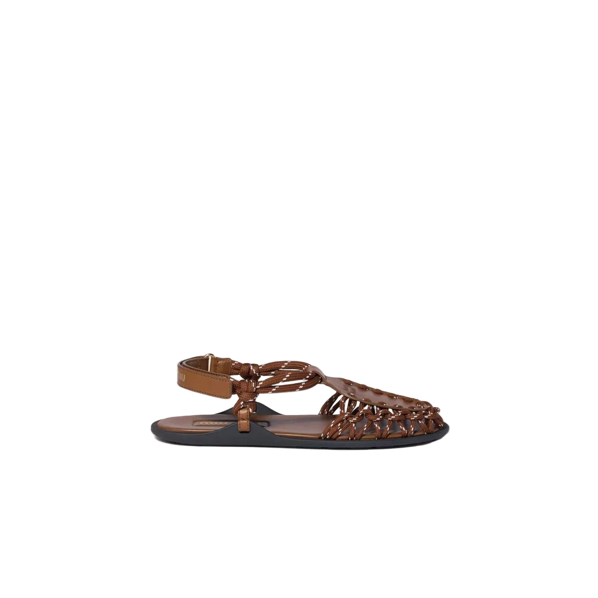 Leather and cord sandals-MIU MIU-306757-36-Verso