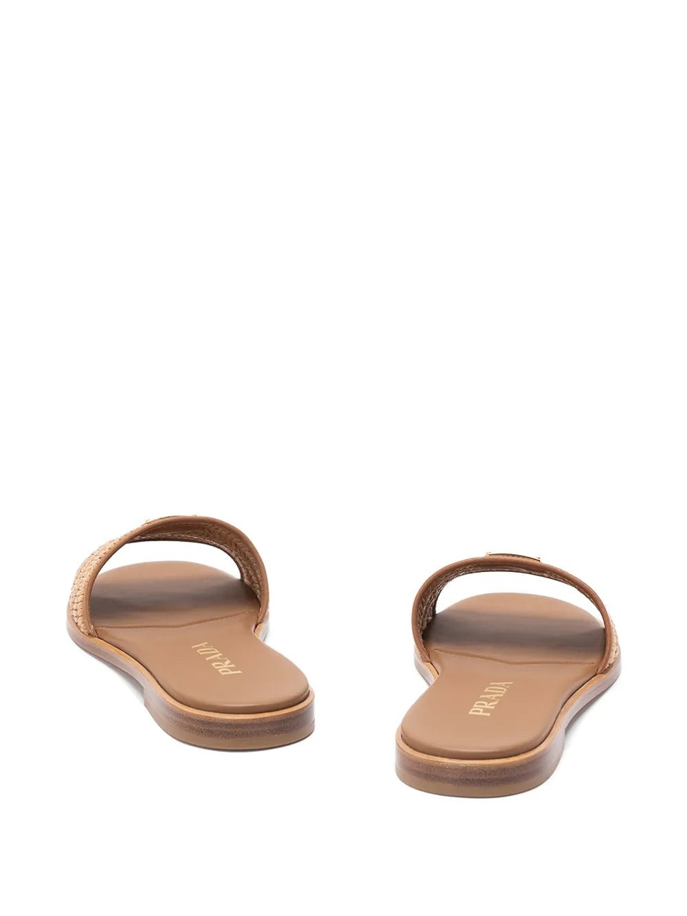 Leather and Crochet Slides-PRADA-Verso