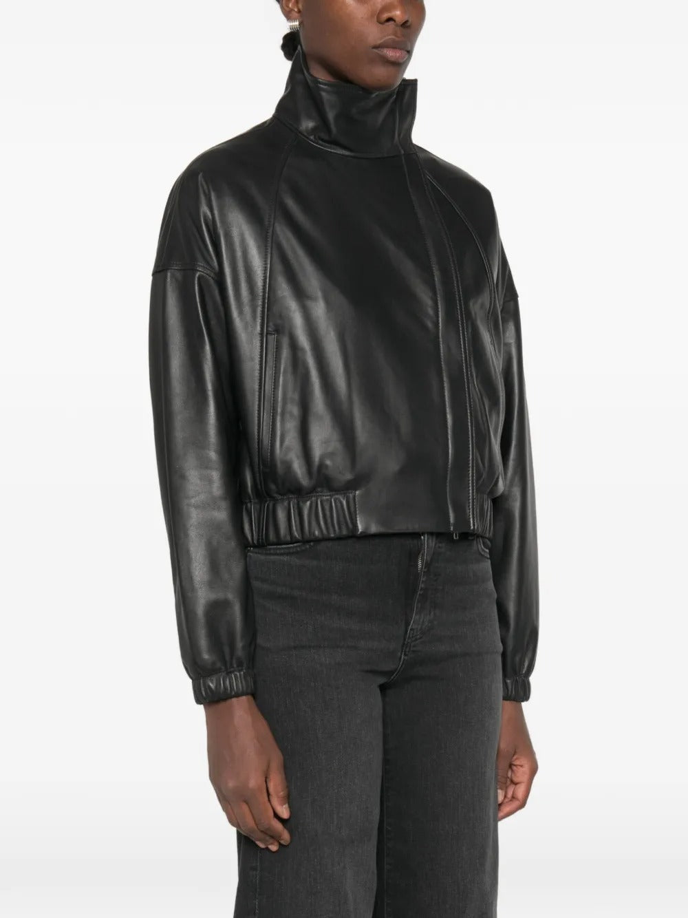 Leather bomber jacket-VINCE-Verso